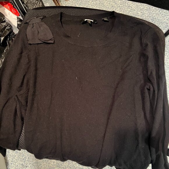 Ted Baker black Callah Bow Crew Neck Sweater top size 3 like new no tags - Picture 5 of 8